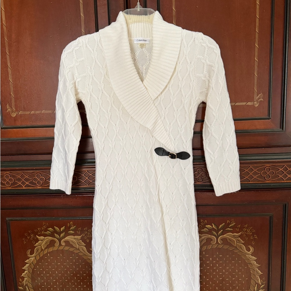 Calvin Klein Cream Knit Dress